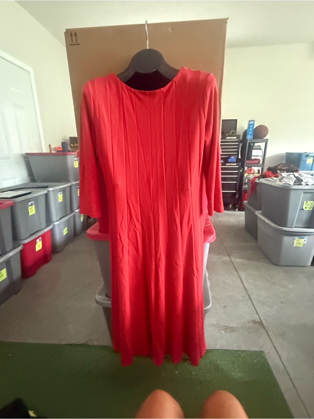 Blair Red Long Sleeve Midi Dress mp25